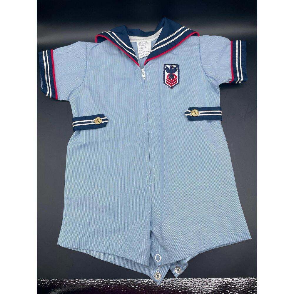 Vintage Baby Navy Outfit Size 6-9 months